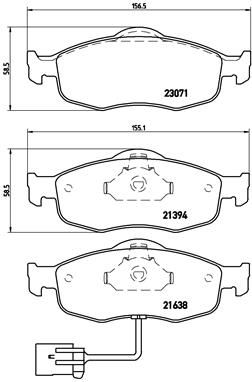 P24034 BREMBO Комплект тормозных колодок, дисковый тормоз