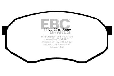 DP730 EBC Brakes Комплект тормозных колодок, дисковый тормоз