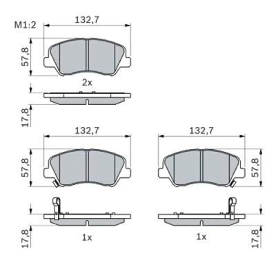 GBP880184 G.U.D. Комплект тормозных колодок, дисковый тормоз