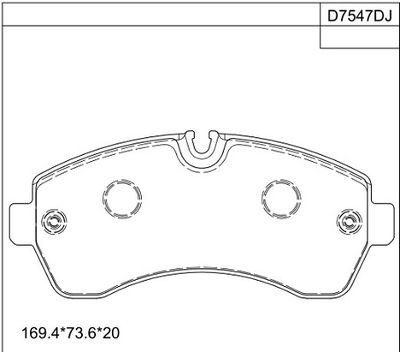 KD7547D ASIMCO Комплект тормозных колодок, дисковый тормоз