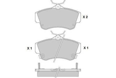 120908 E.T.F. Комплект тормозных колодок, дисковый тормоз