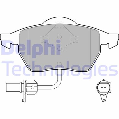 LP1706 DELPHI Комплект тормозных колодок, дисковый тормоз