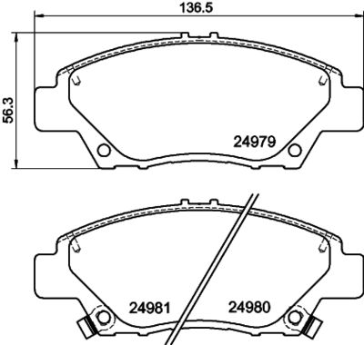 8DB355028801 HELLA Комплект тормозных колодок, дисковый тормоз