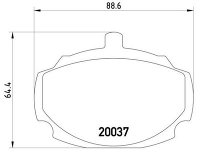 P52001 BREMBO Комплект тормозных колодок, дисковый тормоз