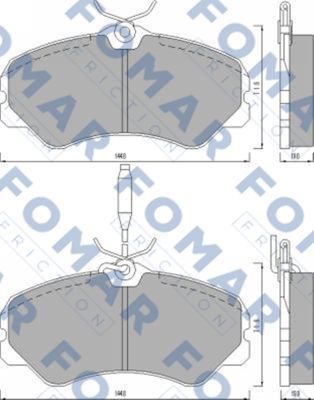 FO467481 FOMAR Friction Комплект тормозных колодок, дисковый тормоз