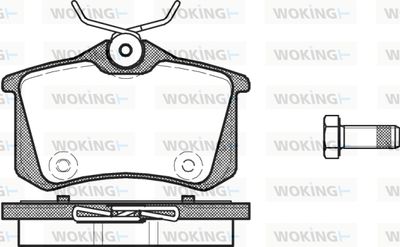 P363314 WOKING Комплект тормозных колодок, дисковый тормоз