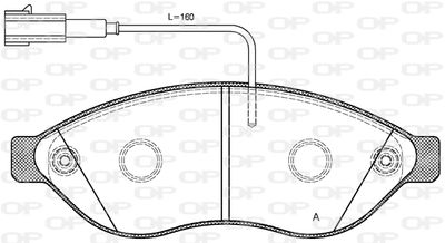 BPA123712 OPEN PARTS Комплект тормозных колодок, дисковый тормоз