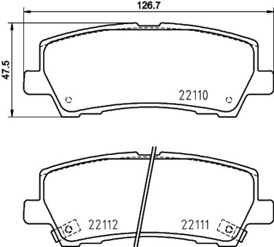 8DB355036441 HELLA PAGID Комплект тормозных колодок, дисковый тормоз