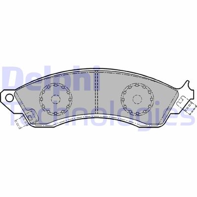 LP1154 DELPHI Комплект тормозных колодок, дисковый тормоз