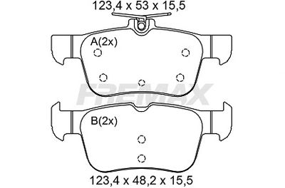 FBP0002 FREMAX Комплект тормозных колодок, дисковый тормоз