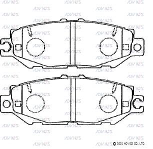 SN661E ADVICS Комплект тормозных колодок, дисковый тормоз