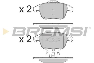 BP3330 BREMSI Комплект тормозных колодок, дисковый тормоз