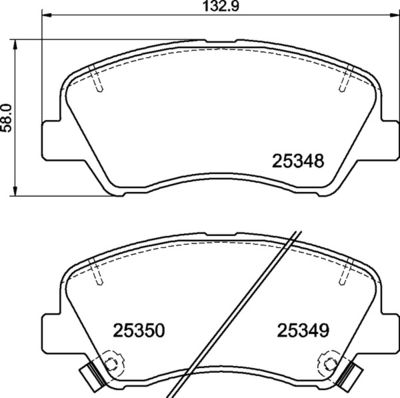 P30122 BREMBO Комплект тормозных колодок, дисковый тормоз