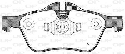 BPA086400 OPEN PARTS Комплект тормозных колодок, дисковый тормоз