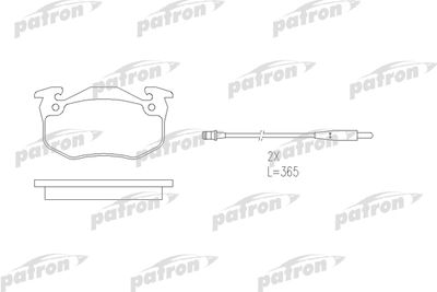 PBP881 PATRON Комплект тормозных колодок, дисковый тормоз