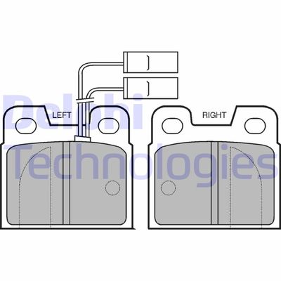 LP484 DELPHI Комплект тормозных колодок, дисковый тормоз