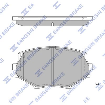 SP1539 Hi-Q Комплект тормозных колодок, дисковый тормоз