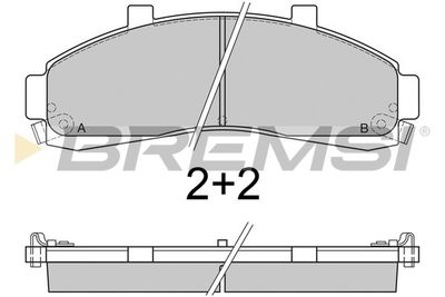 BP2829 BREMSI Комплект тормозных колодок, дисковый тормоз