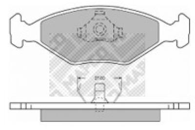 6415 MAPCO Комплект тормозных колодок, дисковый тормоз