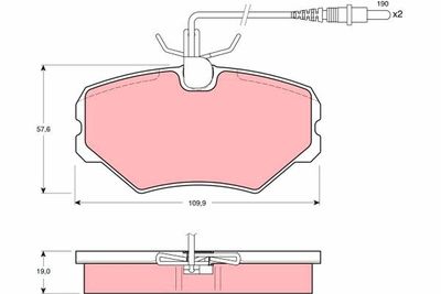 GDB1051 TRW Комплект тормозных колодок, дисковый тормоз