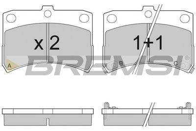 BP2929 BREMSI Комплект тормозных колодок, дисковый тормоз