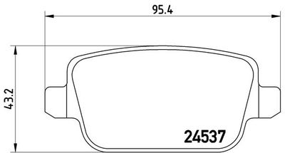 P44016 BREMBO Комплект тормозных колодок, дисковый тормоз