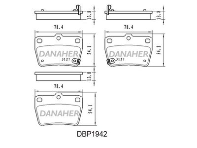 DBP1942 DANAHER Комплект тормозных колодок, дисковый тормоз