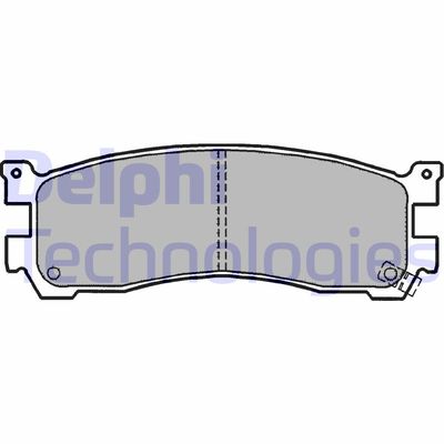 LP1190 DELPHI Комплект тормозных колодок, дисковый тормоз