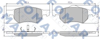 FO922781 FOMAR Friction Комплект тормозных колодок, дисковый тормоз