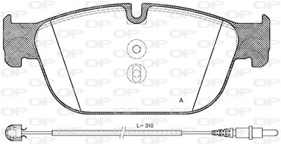 BPA145101 OPEN PARTS Комплект тормозных колодок, дисковый тормоз