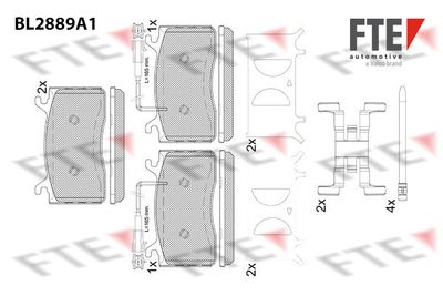 BL2889A1 FTE Комплект тормозных колодок, дисковый тормоз