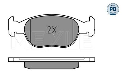 0252193017PD MEYLE Комплект тормозных колодок, дисковый тормоз