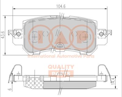 70411111 IAP QUALITY PARTS Комплект тормозных колодок, дисковый тормоз