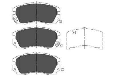 KBP8013 KAVO PARTS Комплект тормозных колодок, дисковый тормоз