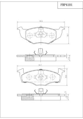 FBP4101 FI.BA Комплект тормозных колодок, дисковый тормоз