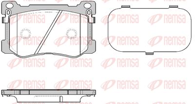 147512 REMSA Комплект тормозных колодок, дисковый тормоз