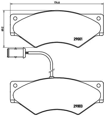 PA6007 BREMBO Комплект тормозных колодок, дисковый тормоз