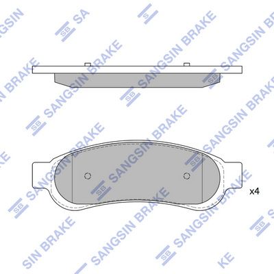 SP1352 Hi-Q Комплект тормозных колодок, дисковый тормоз