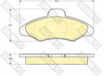 6108973 GIRLING Комплект тормозных колодок, дисковый тормоз