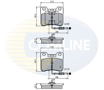 CBP1231 COMLINE Комплект тормозных колодок, дисковый тормоз