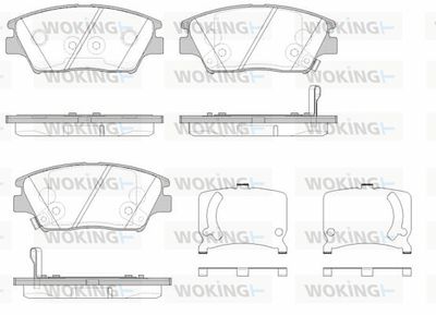 P1924302 WOKING Комплект тормозных колодок, дисковый тормоз