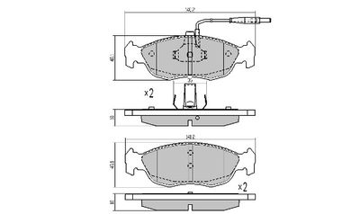 FBP0902 FREMAX Комплект тормозных колодок, дисковый тормоз