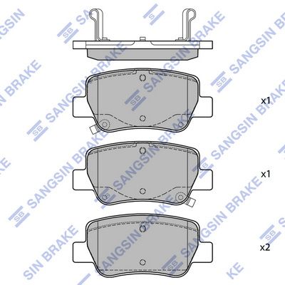 SP1578 Hi-Q Комплект тормозных колодок, дисковый тормоз