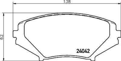 P49034 BREMBO Комплект тормозных колодок, дисковый тормоз