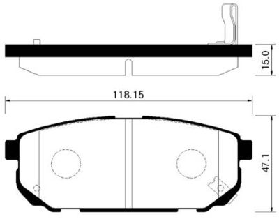 HP1018 HSB GOLD Комплект тормозных колодок, дисковый тормоз