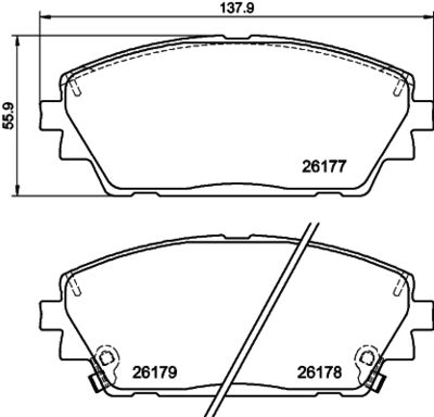 8DB355040271 HELLA PAGID Комплект тормозных колодок, дисковый тормоз