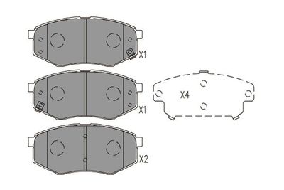 KBP4025 KAVO PARTS Комплект тормозных колодок, дисковый тормоз