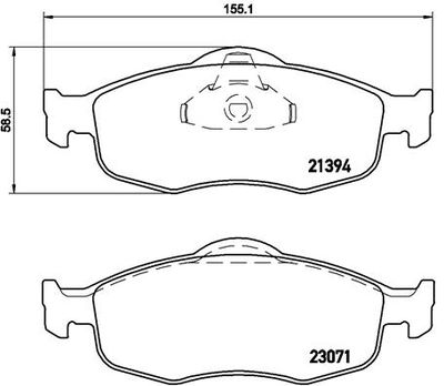 P24037 BREMBO Комплект тормозных колодок, дисковый тормоз