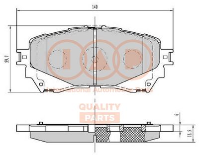 70411150 IAP QUALITY PARTS Комплект тормозных колодок, дисковый тормоз