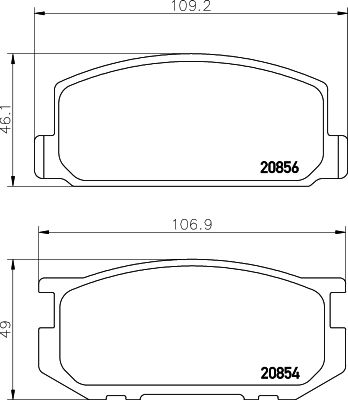 8DB355032401 HELLA PAGID Комплект тормозных колодок, дисковый тормоз